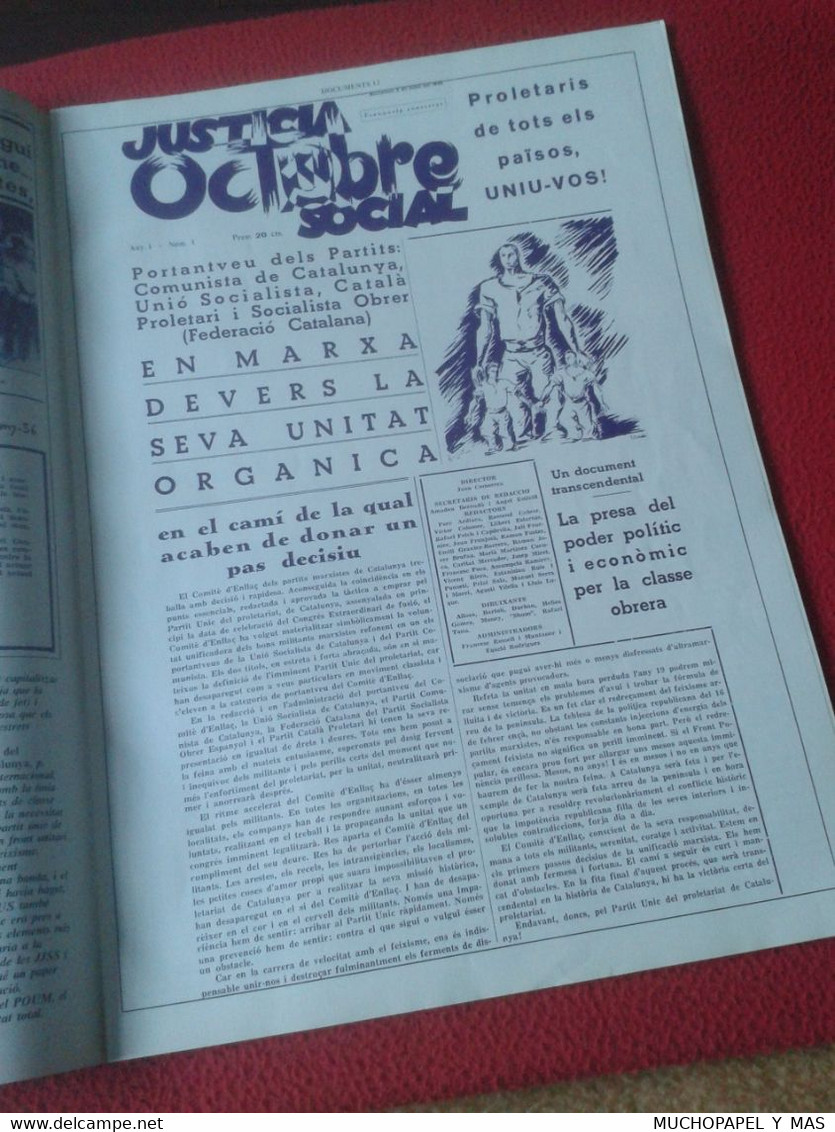 CUADERNO FASCÍCULO O SIMIL CATALUÑA RECUPEREM LA NOSTRA HISTÒRIA FUNDACIÓ DEL PSUC Nº 12 GUERRA CIVIL ESPAÑOLA WAR SPAIN