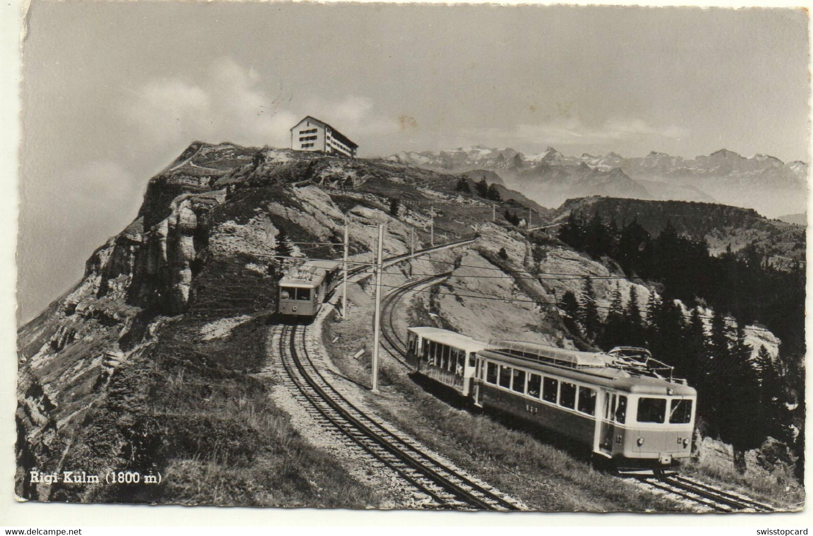 RIGI-KULM Vitznau- Und Arth-Rigi-Bahn Gel. 1956 Stempel Berghus Rigi-Staffel - Arth