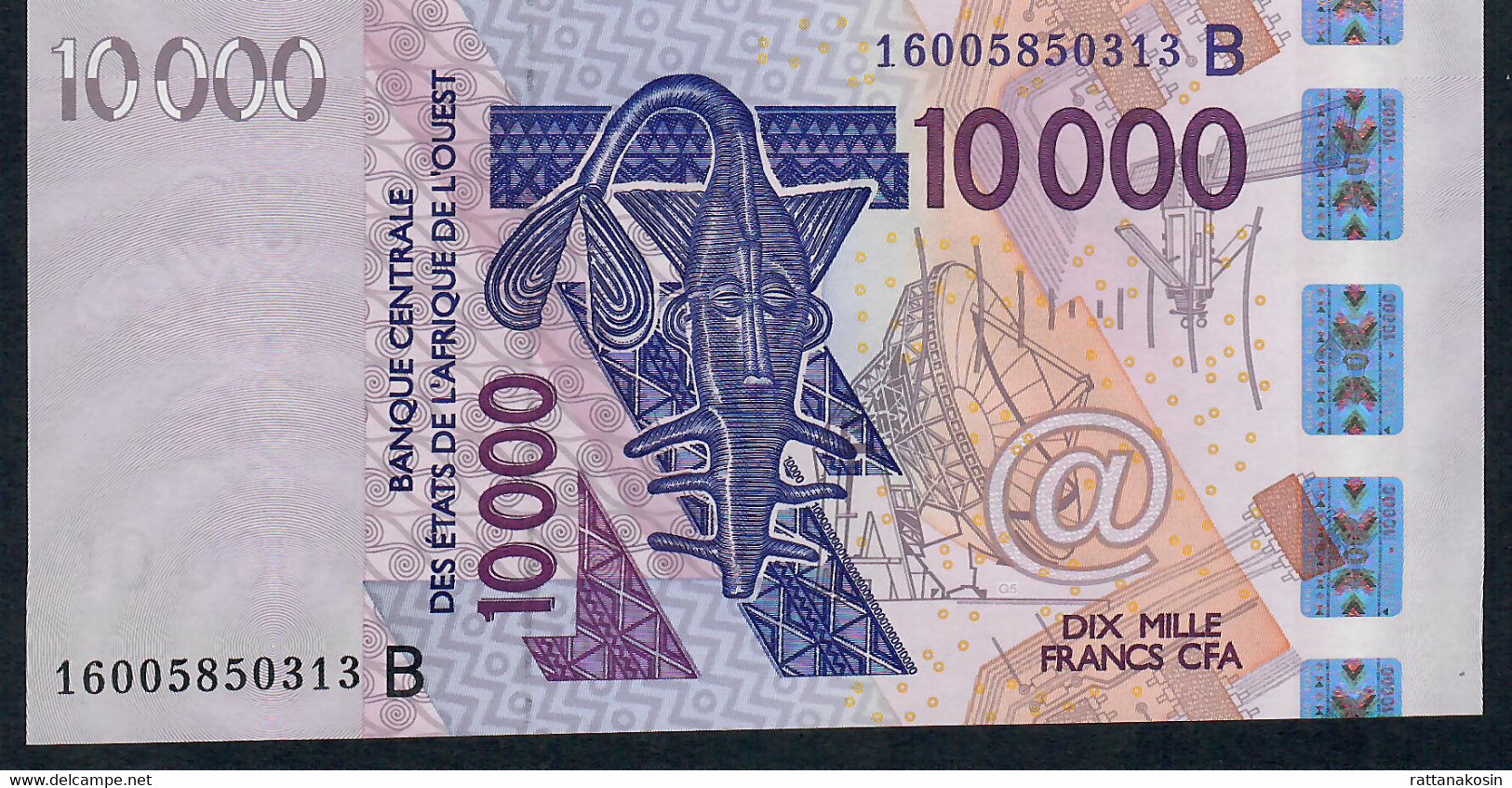 W.A.S. BENIN P218Bp 10000 Francs (20)16 Dated 2016 UNC. ! - Benin