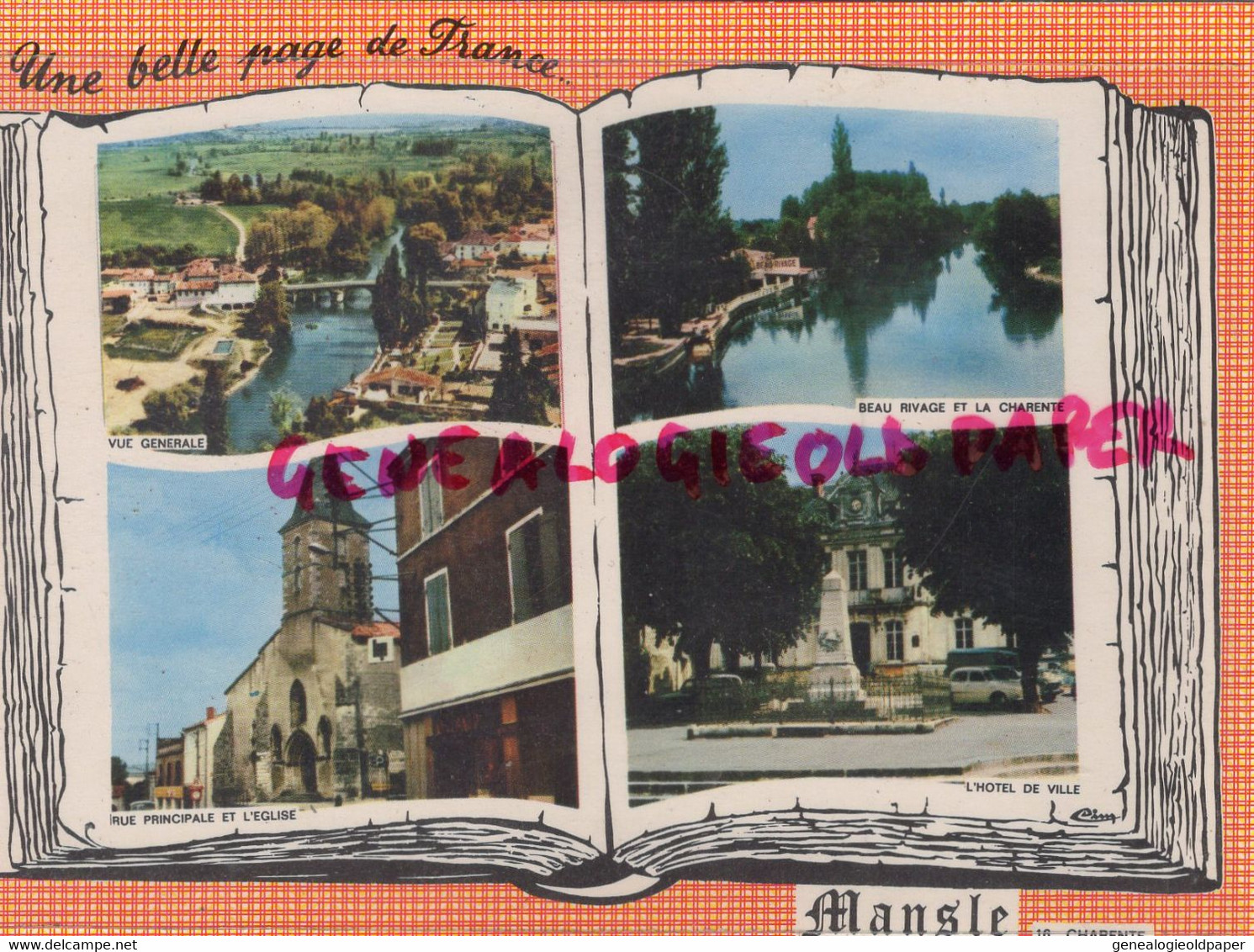 16 - MANSLE  - L' HOTEL DE VILLE - MONUMENT AUX MORTS- RUE PRINCIPALE EGLISE-VUE GENERALE-BEAU RIVAGE   - CHARENTE - Mansle