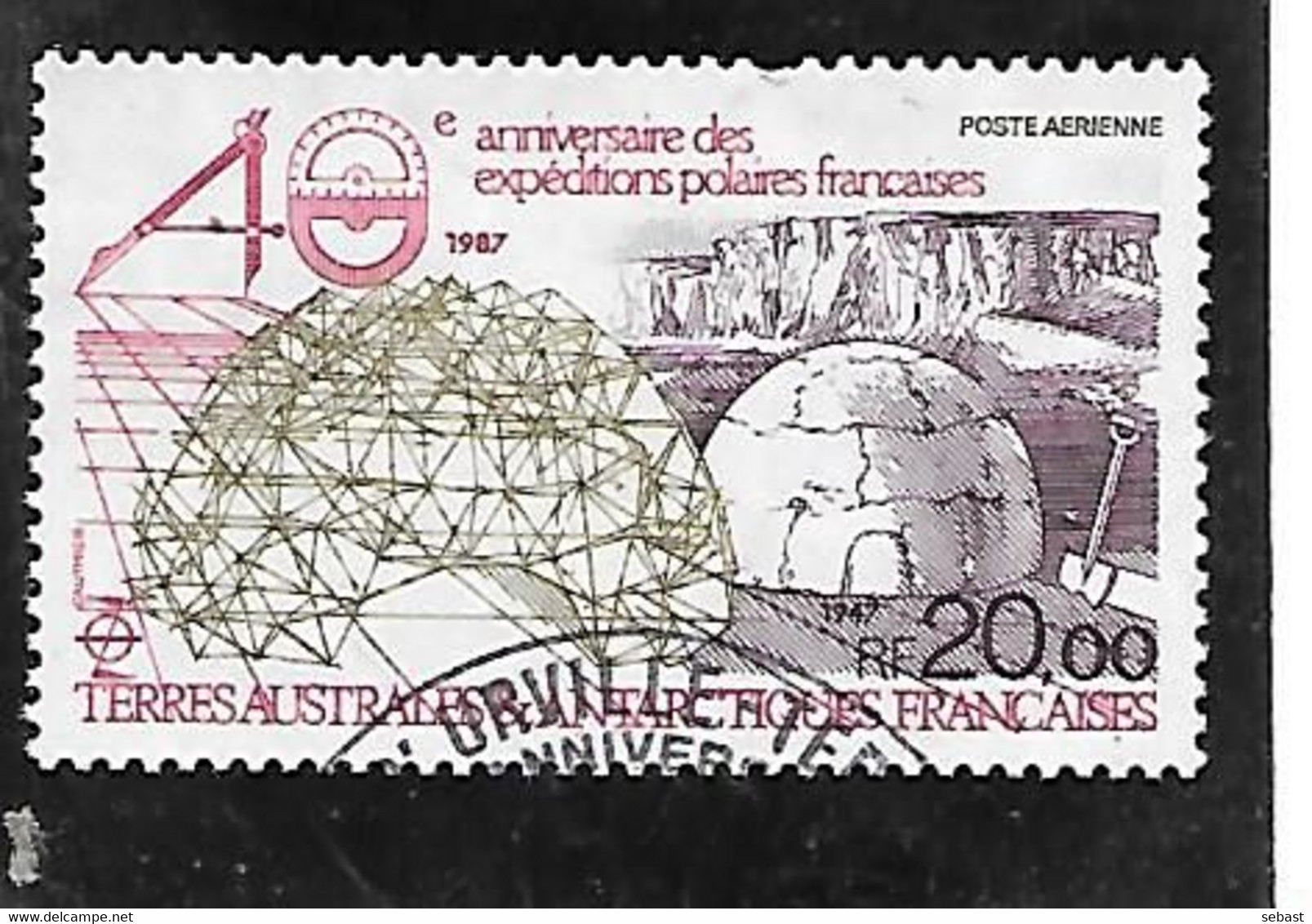 TIMBRE OBLITERE DES TAAF DE 1988 N° YVERT PA 102 - Used Stamps