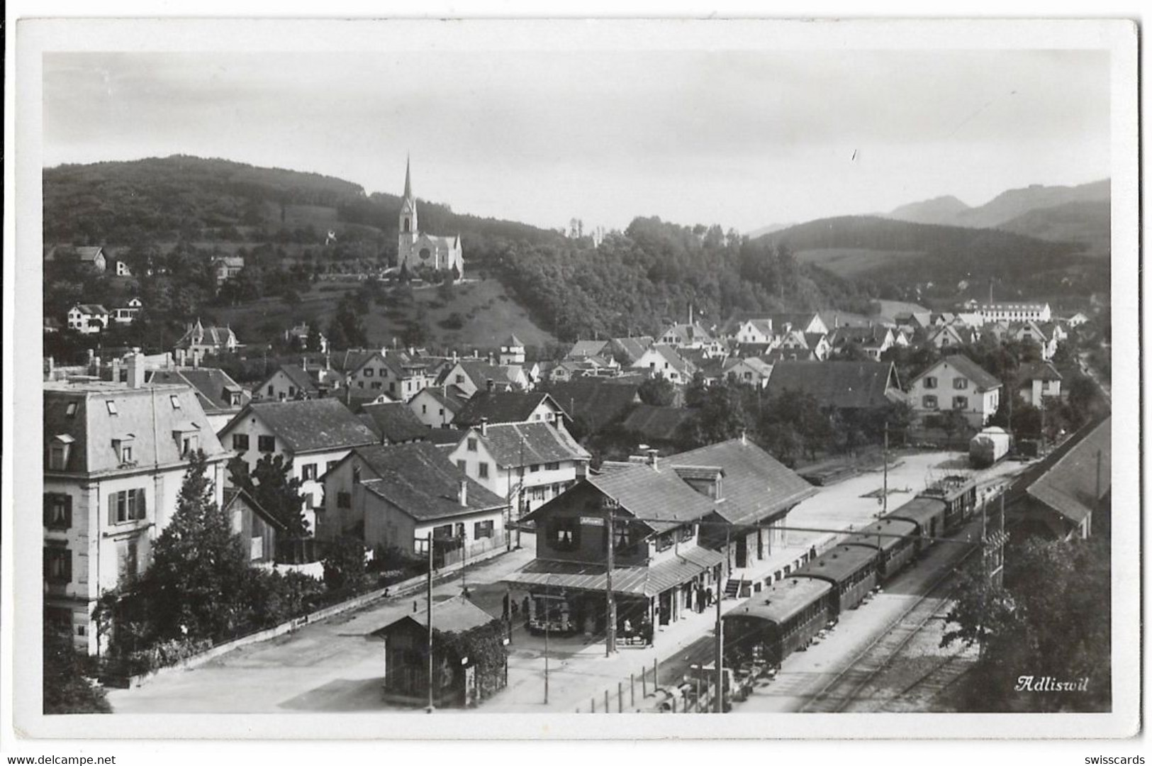 ADLISWIL: Bahnhof Mit Zug 1931 - Adliswil