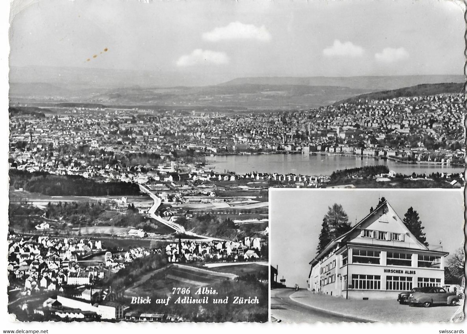 ADLISWIL: Blick Vom Albis, Oldtimer ~1955 - Adliswil