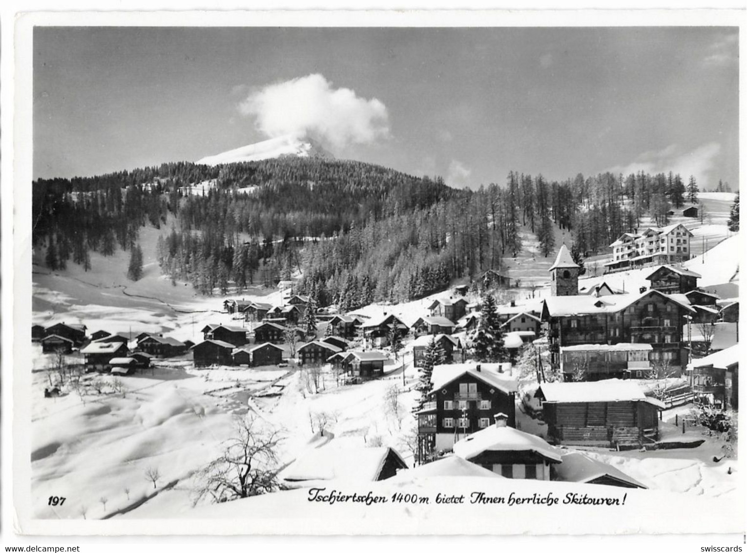 TSCHIERTSCHEN: Werbe-AK Winter 1963 - Tschiertschen