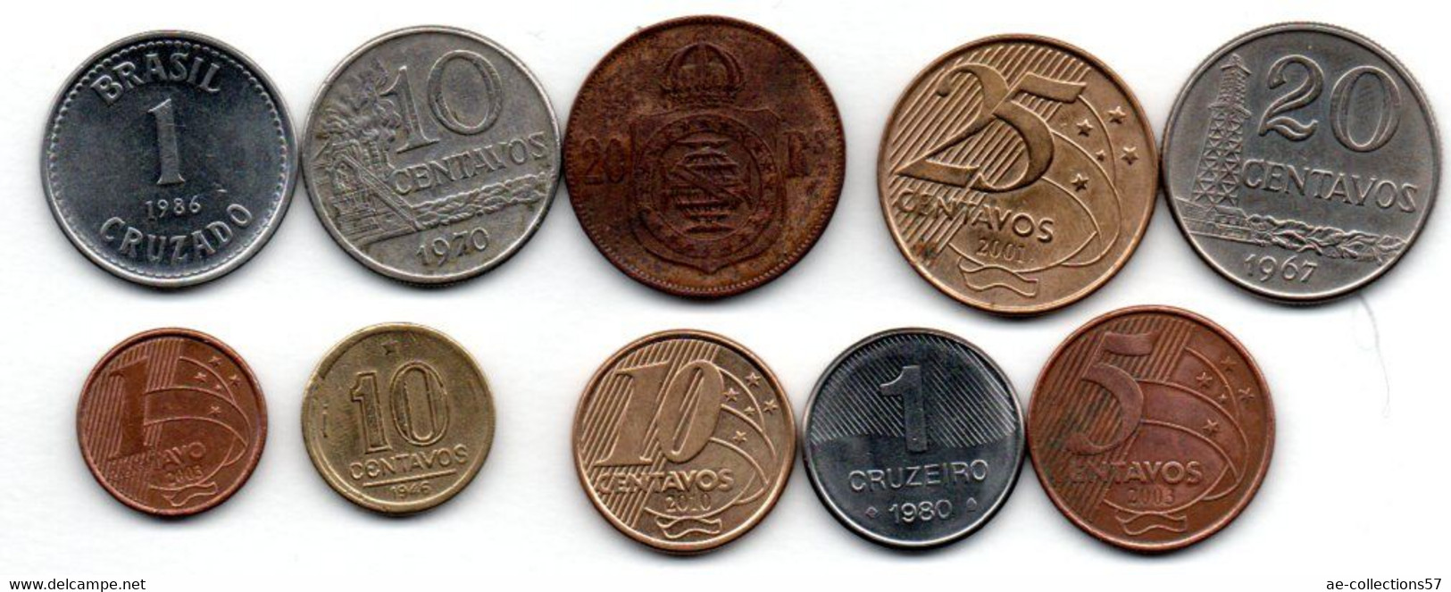 Brésil /  Lot De 5 Monnaies - Brasilien