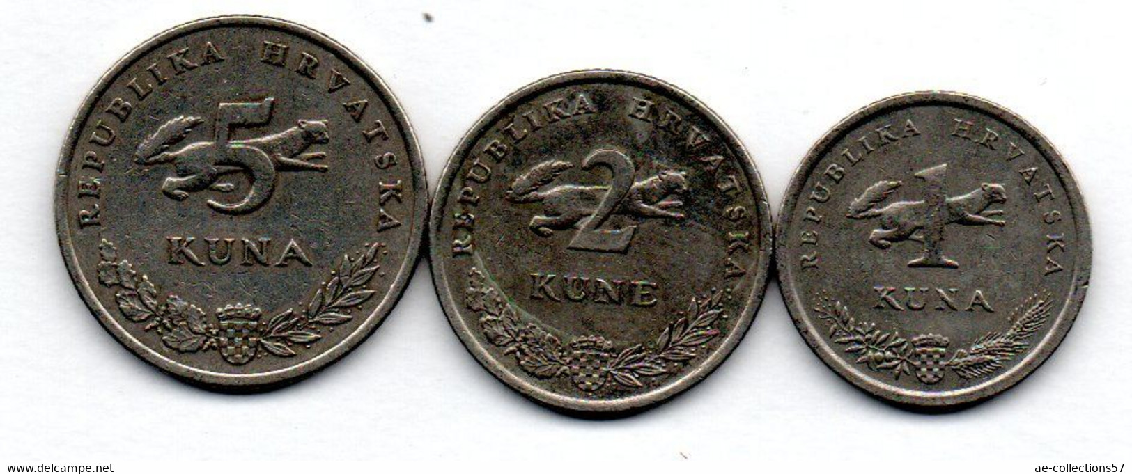 Croatie / Lot De 3 Monnaies - Kroatië