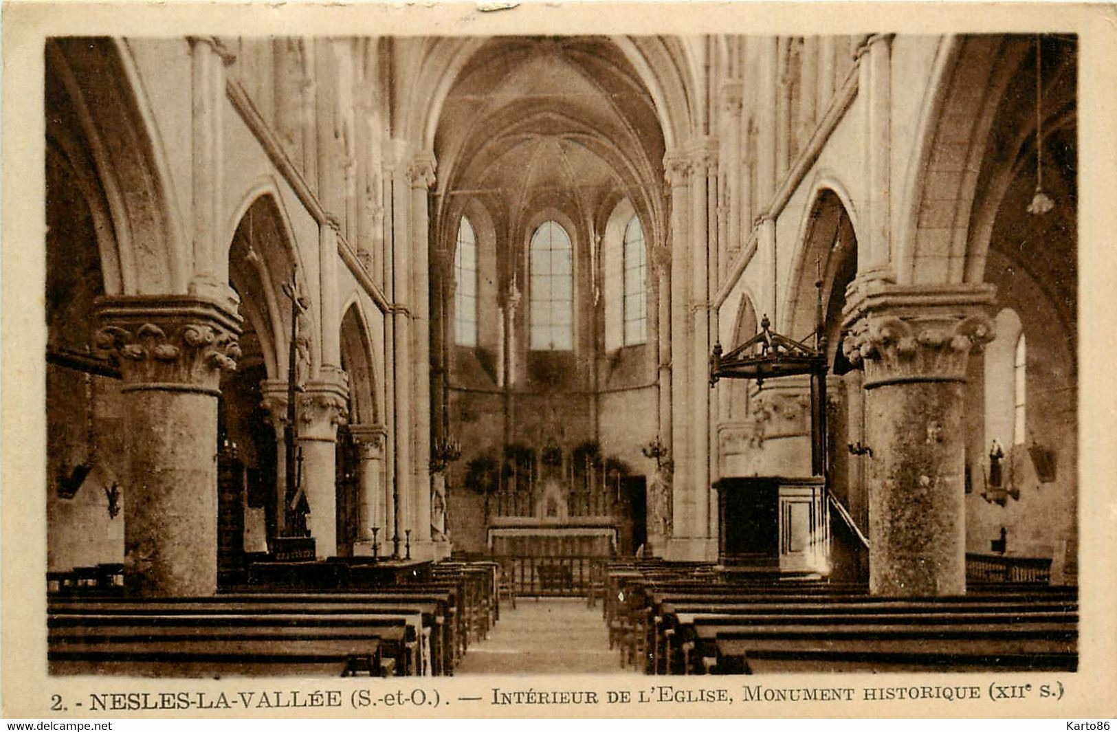 Nesles La Vallée * Intérieur De L'église * Monument Historique - Nesles-la-Vallée