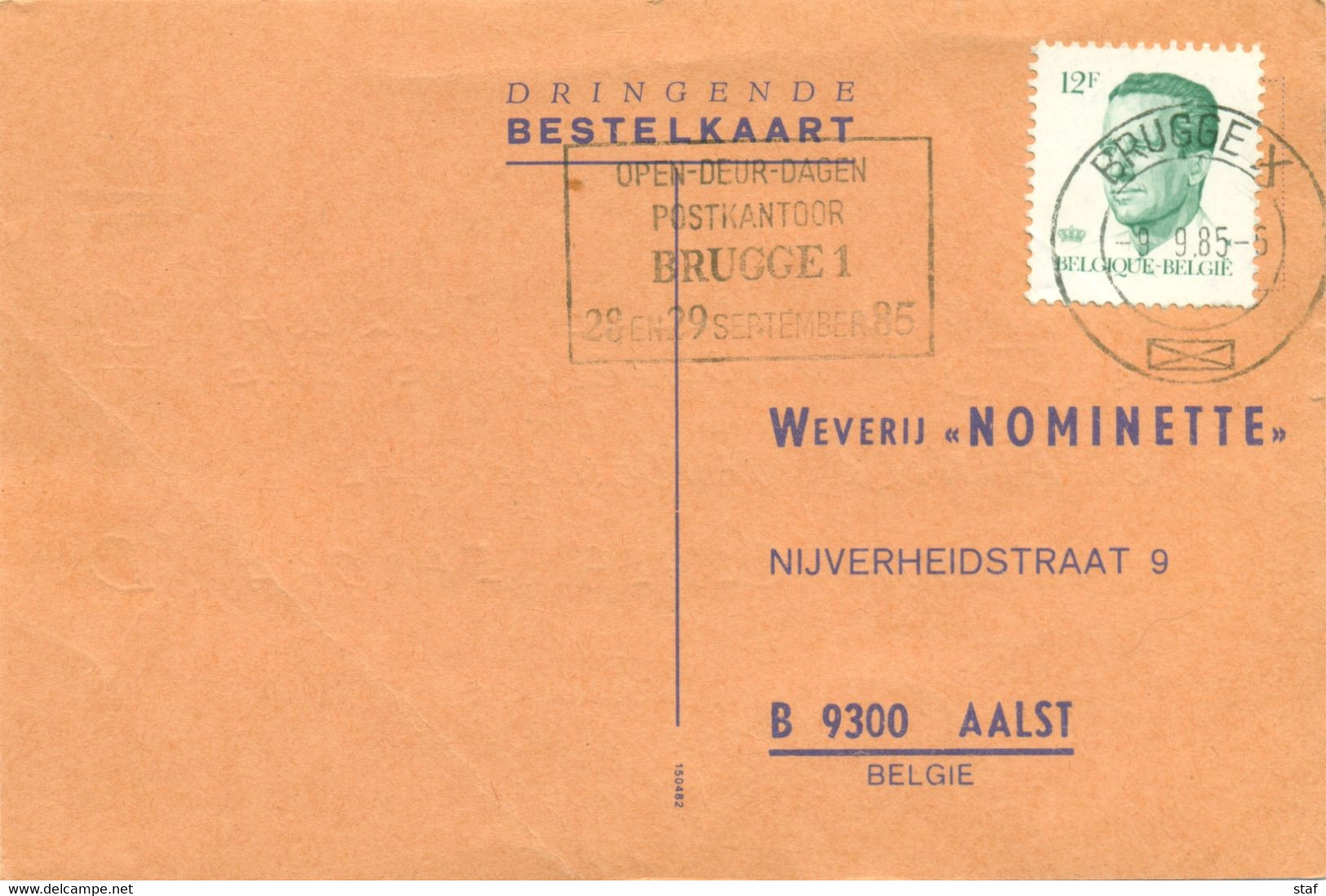 Opendeurdagen Postkantoor Brugge 1 28 En 29 September 85 - Flammes