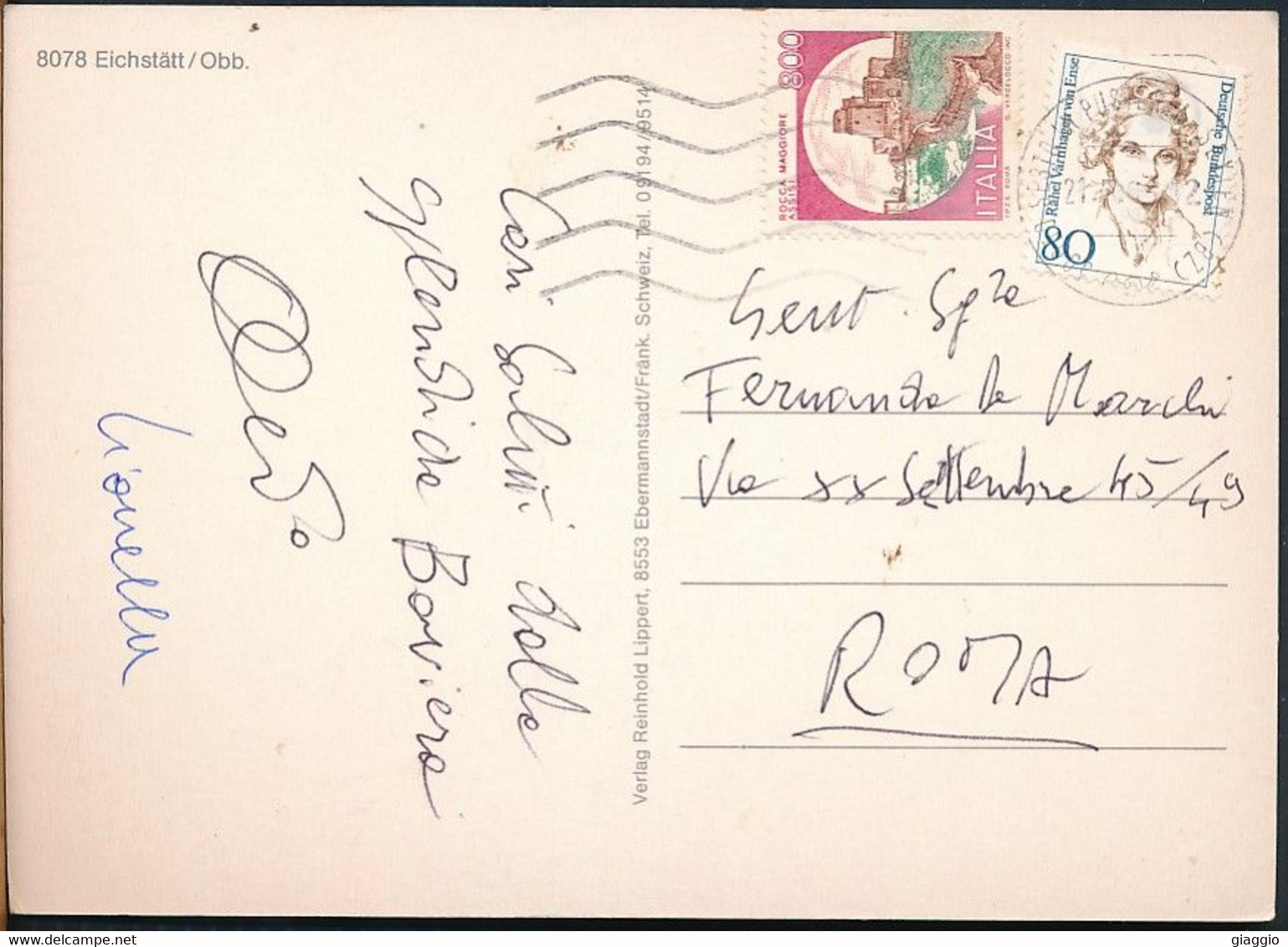 °°° 21569 - GERMANY - EICHSTATT - With Stamps °°° - Eichstaett