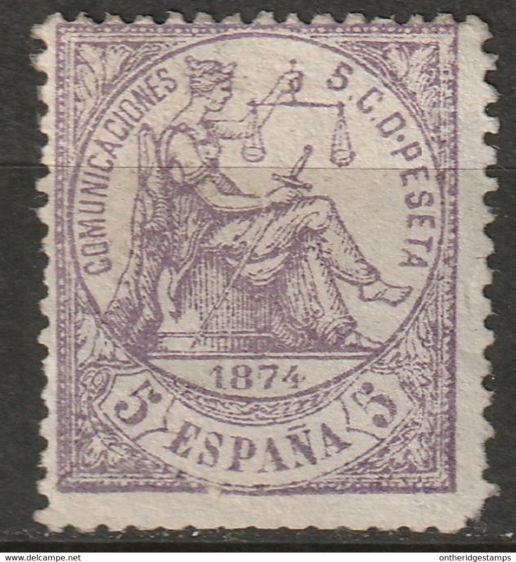 Spain 1874 Sc 202 Ed 144 MNG - Ongebruikt