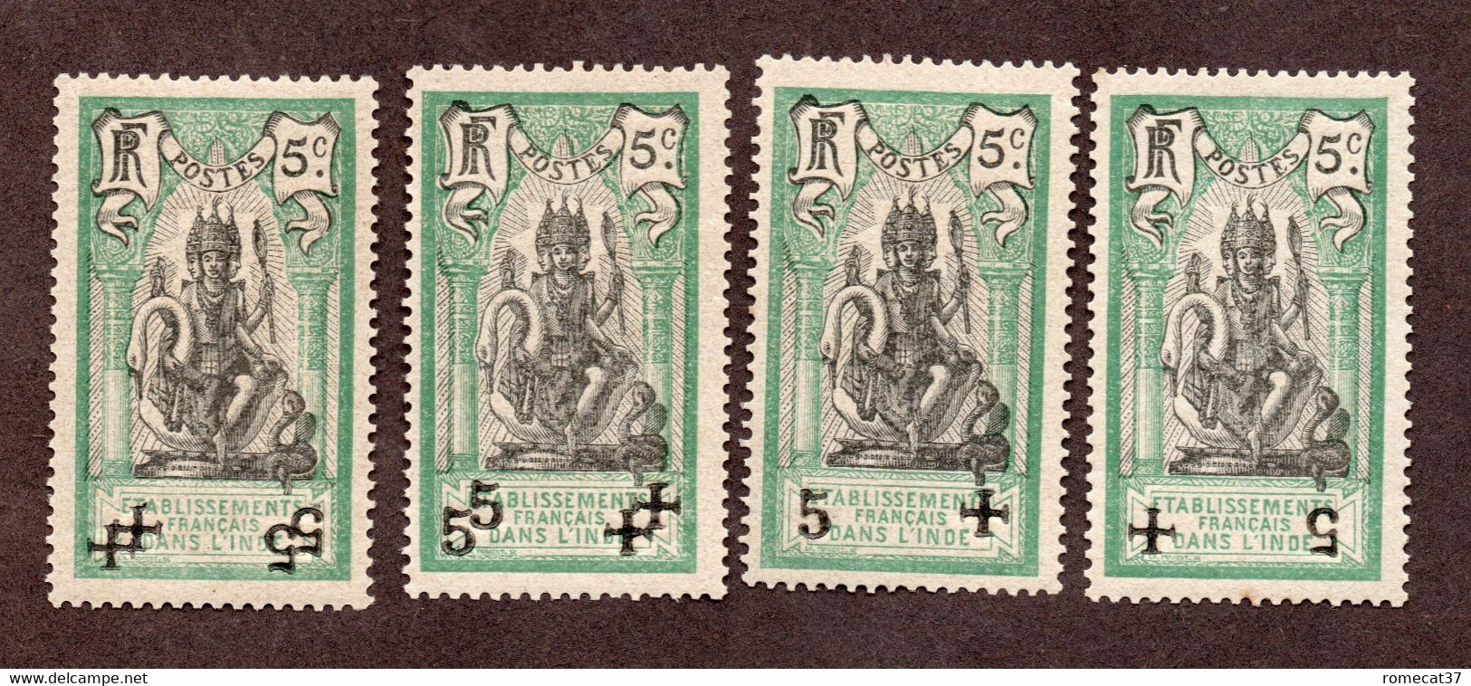 INDE  N°45D,a,b,c N** TB Cote 2614 Euros !!!RARE - Unused Stamps