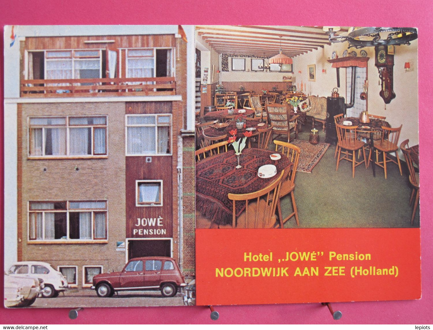 Visuel Très Peu Courant - Pays Bas - Noordwijk Aan Zee - Hotel Jowè - Renault 4L - Recto-verso - Noordwijk (aan Zee)