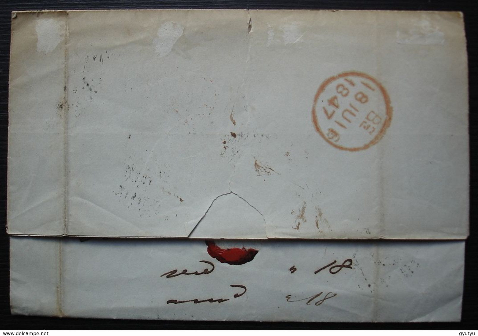 1847 Marque D'entrée Autriche Par Forbach Sur Lettre Pour Londres (London) - Entry Postmarks