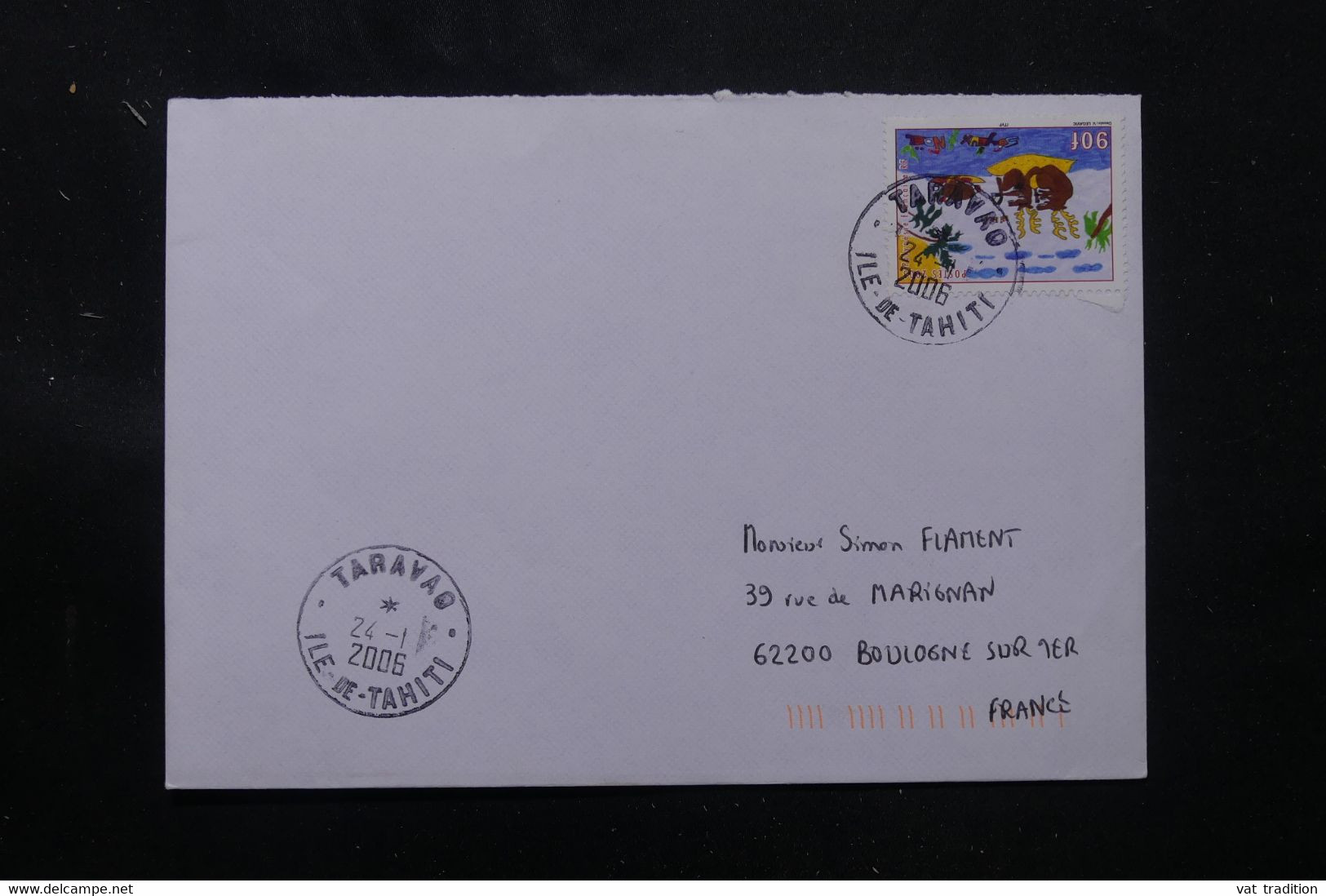 POLYNÉSIE - Enveloppe De Taravao  Pour La France En 2006 - L 76296 - Briefe U. Dokumente