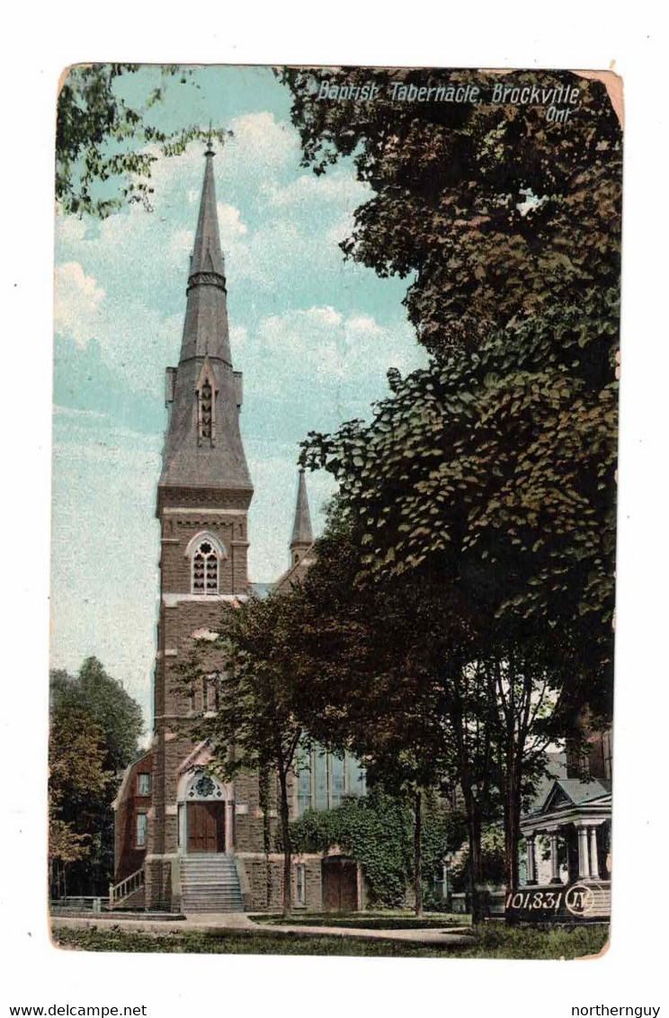 BROCKVILLE, Ontario, Canada, Baptist Tabernacle, 1921 Postcard, Leeds County - Brockville