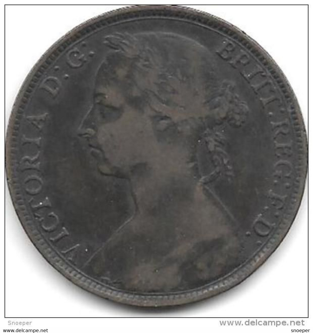 Great Britain 1 Penny 1890  Km 755  Fr+ - D. 1 Penny