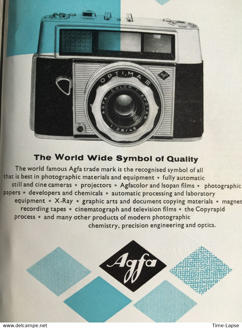 The British Journal - VINTAGE - PHOTOGRAPHIC ALMANAC 1961 - TBE ! Kodak, Arri films, Ilford, Gevaert, Agfa, Minolta