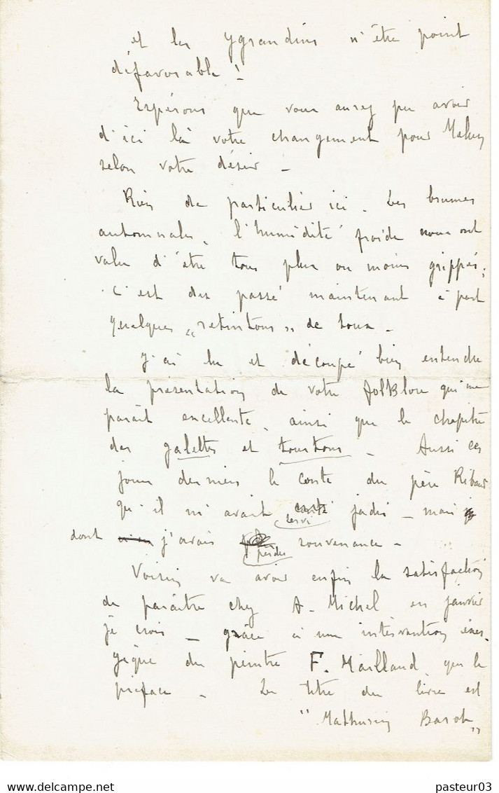 Emile GUILLAUMIN Département Allier (03) Lettre Du 23 Décembre 1926 - Altri & Non Classificati