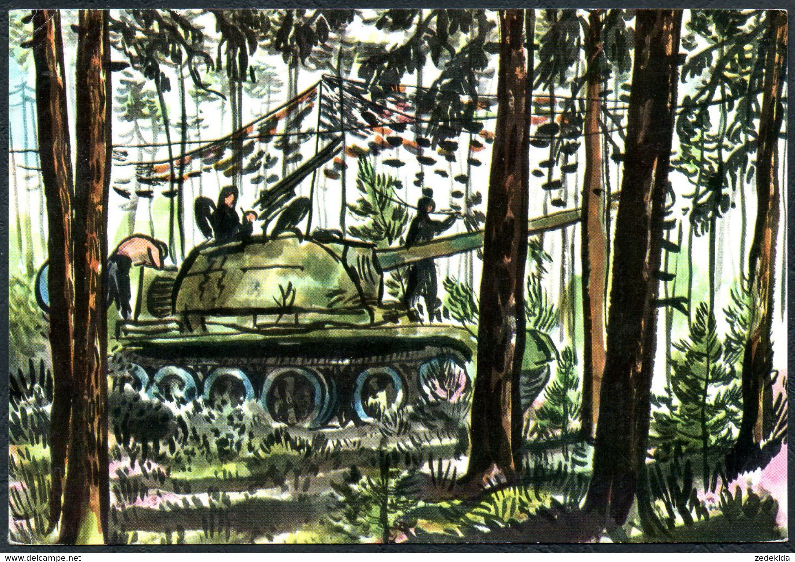E3499 - TOP J. Bouda Künstlerkarte - Propaganda Panzer Manöver - Warschauer Pakt - Non Classificati