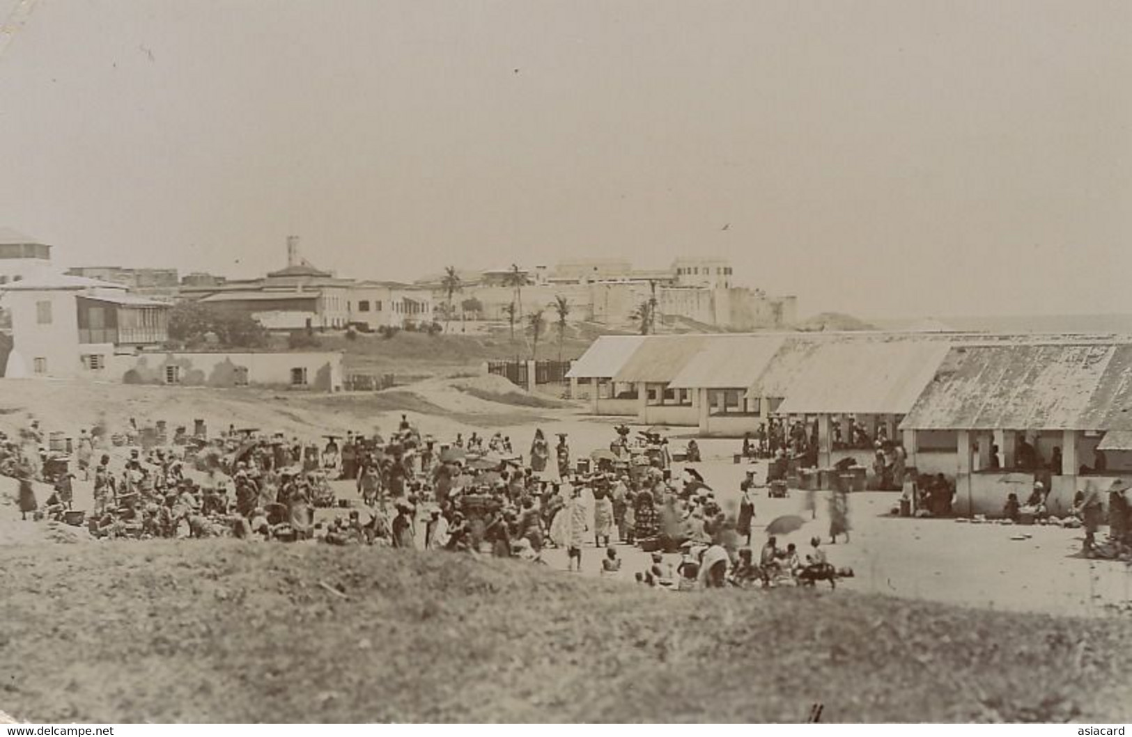 Real Photo Cape Coast Ghana  General  View  Le Marché . The Market - Ghana - Gold Coast