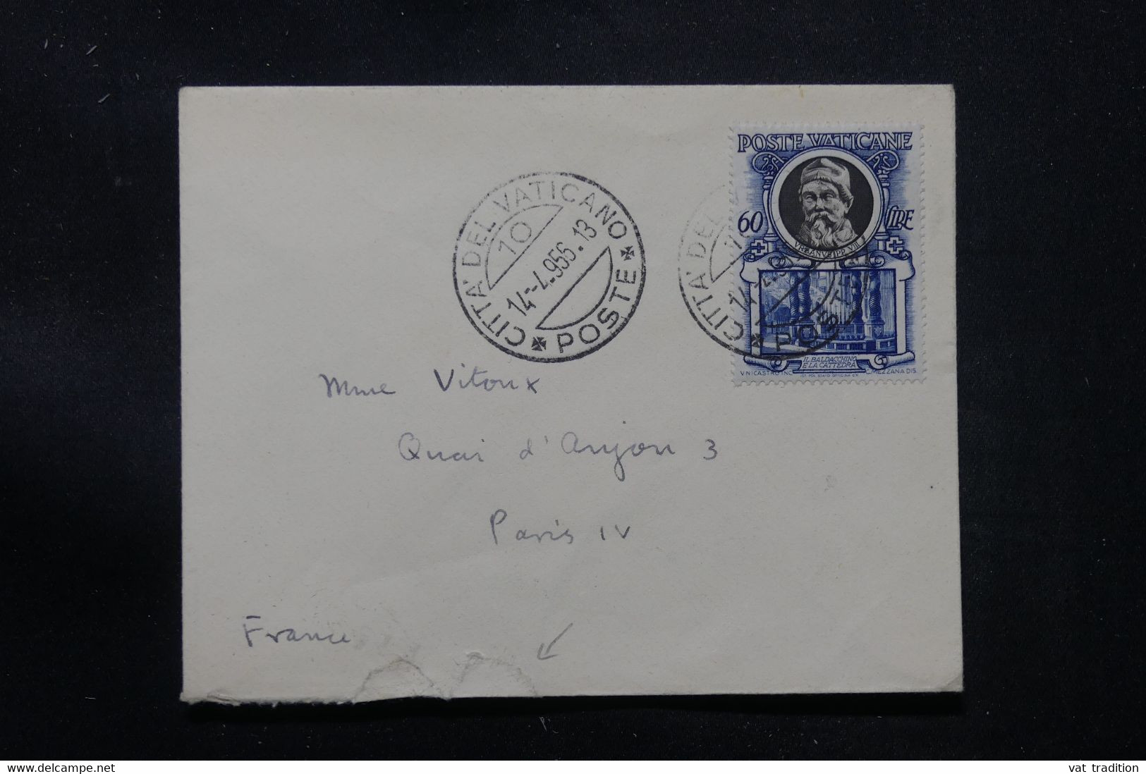 VATICAN - Enveloppe Pour Paris En 1956 - L 76388 - Brieven En Documenten