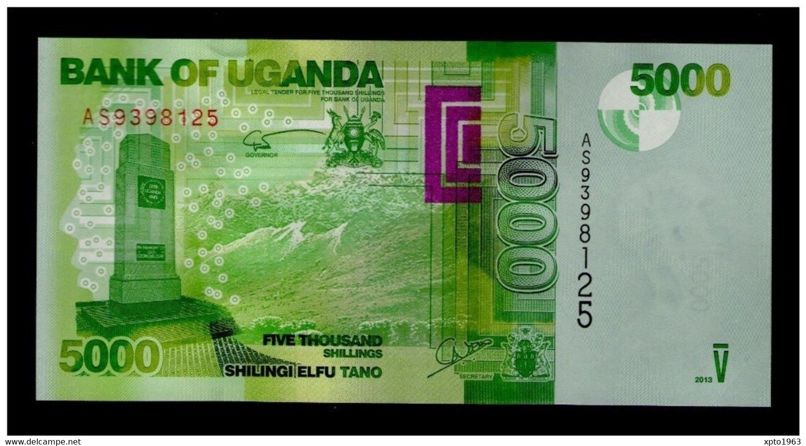 UGANDA 5000 SHILLINGS 2013 P-51 - NEW - UNC - NEUF - FDS - Ouganda