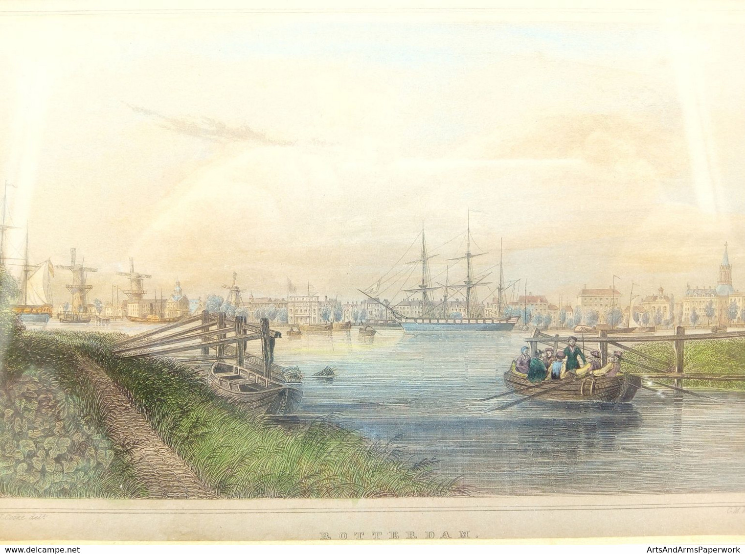 Paysage Urbain De Rotterdam (Pays Bas)/ Stadsgezicht Rotterdam/ City View Of Rotterdam (NL), 1858 - Arte