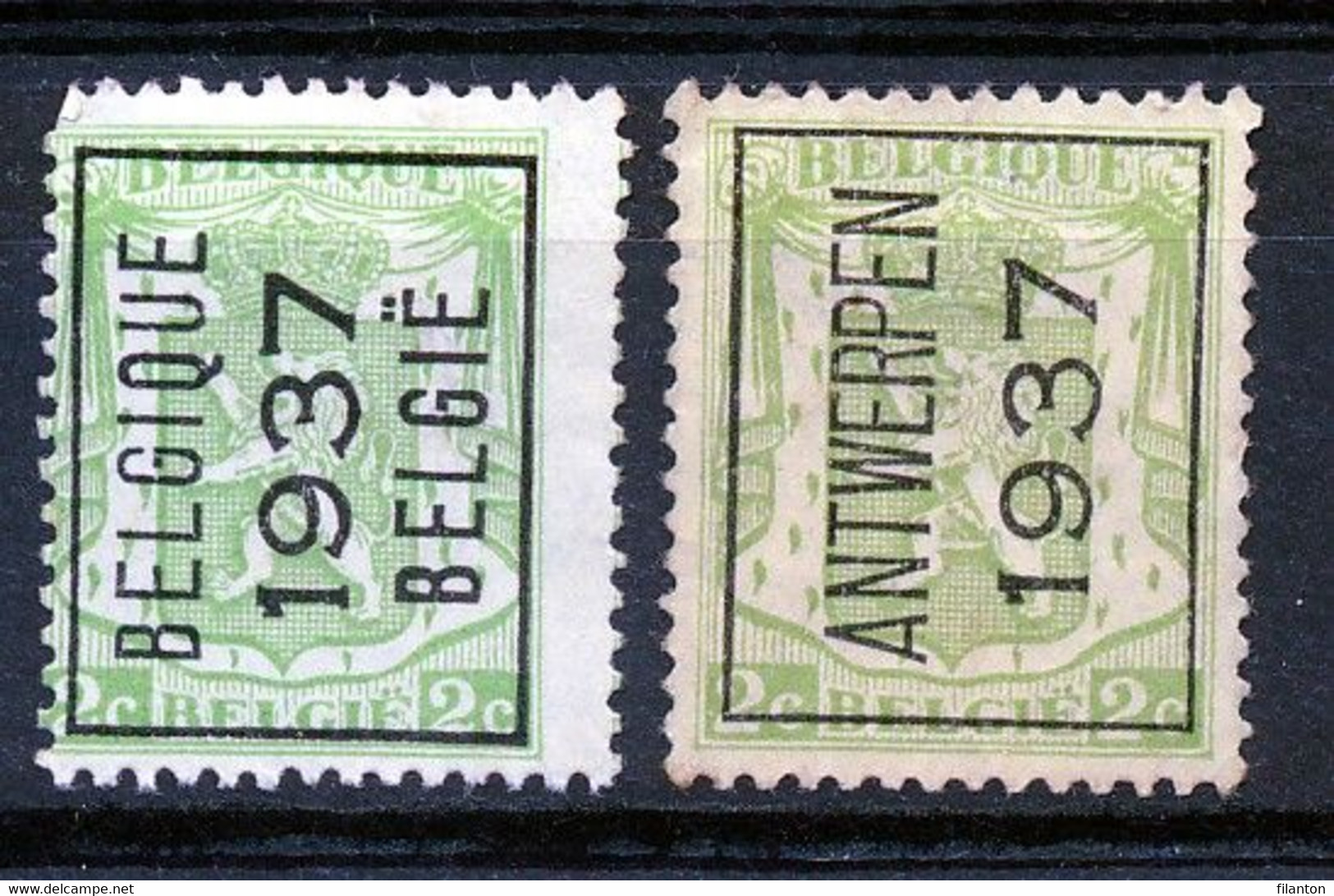 BELGIE - Preo Nr 319/320 A - TYPO-PRECANCELS - (ref. 3675) - Sobreimpresos 1929-37 (Leon Heraldico)