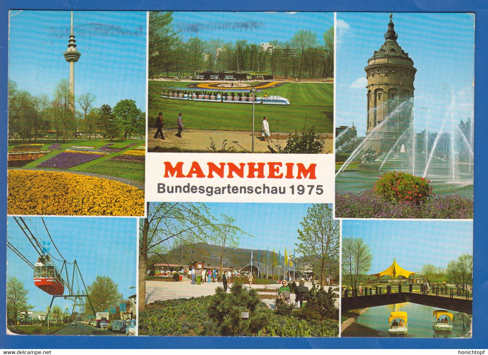 Deutschland; Mannheim; Multibildkarte Bundesgartenschau 1975 - Mannheim