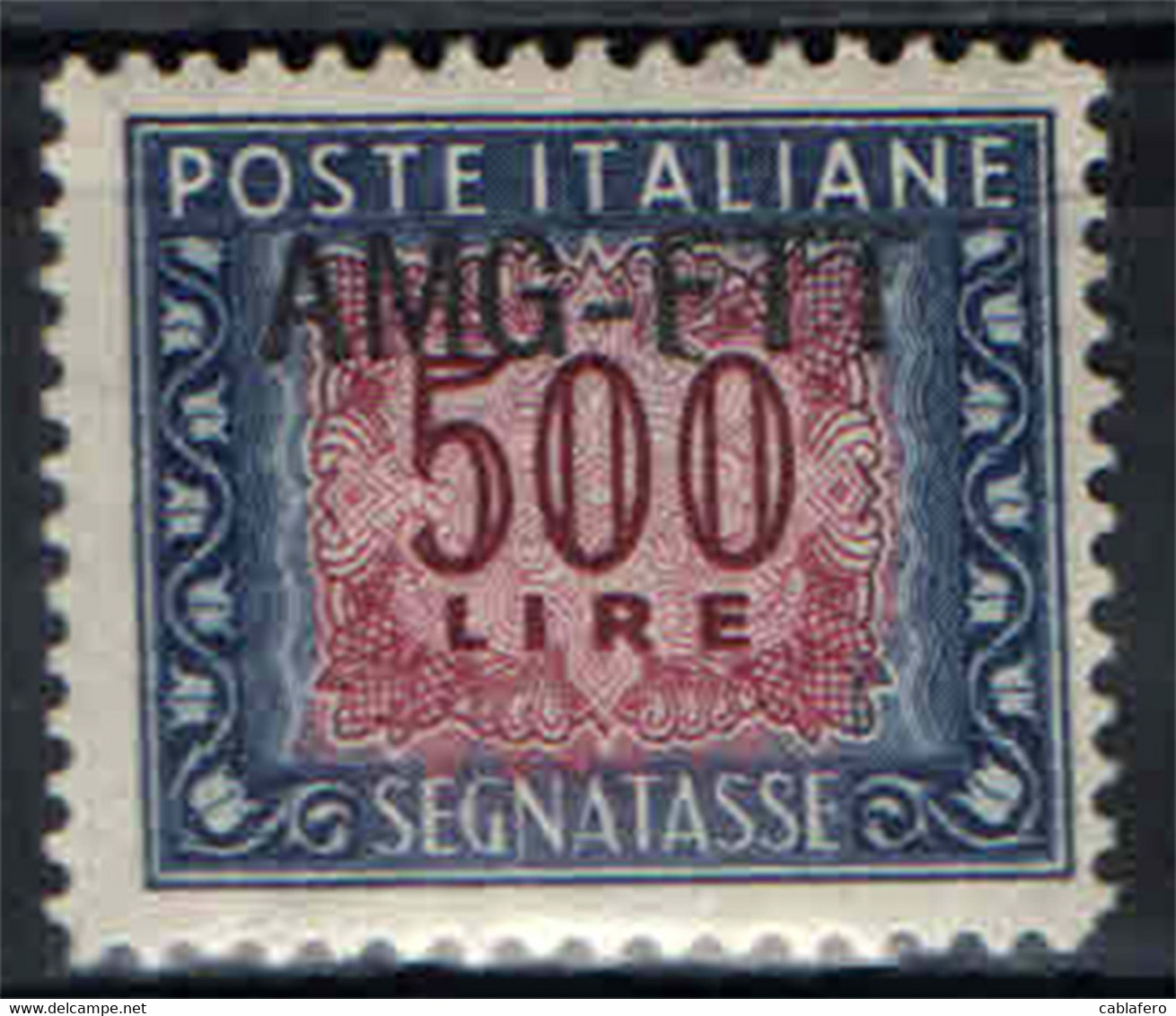 TRIESTE - AMGFTT - 1949 - SEGNATASSE - VALORE DA 500 LIRE - MNH - Fiscale Zegels