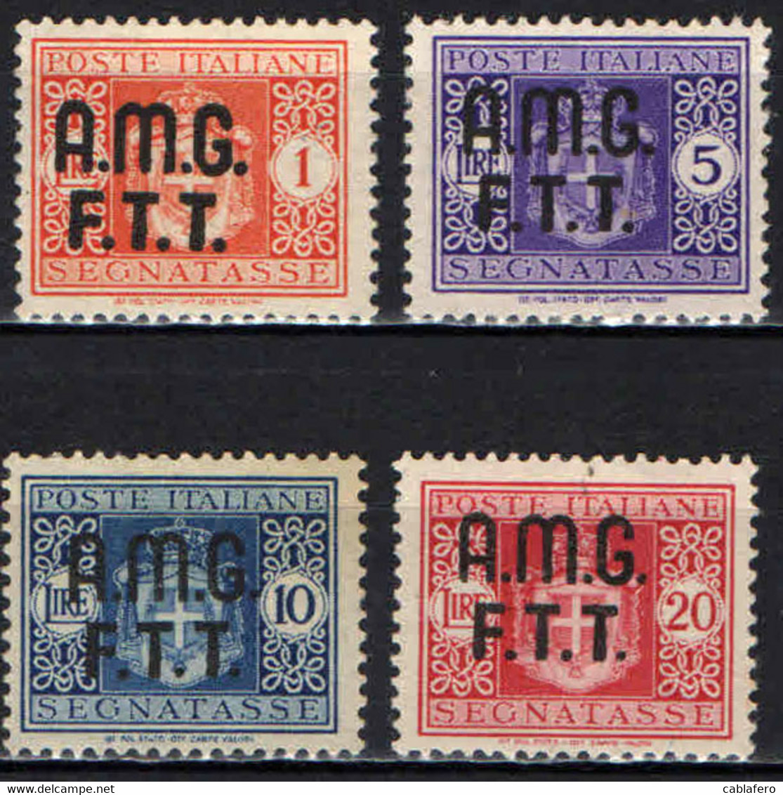 TRIESTE - AMGFTT - 1947 - SEGNATASSE DEL REGNO CON SOVRASTAMPA SU DUE RIGHE - MNH - Fiscale Zegels