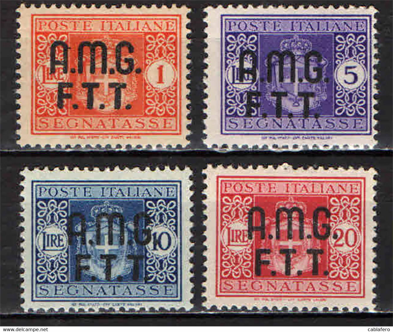 TRIESTE - AMGFTT - 1947 - SEGNATASSE DEL REGNO CON SOVRASTAMPA SU DUE RIGHE - MNH - Steuermarken