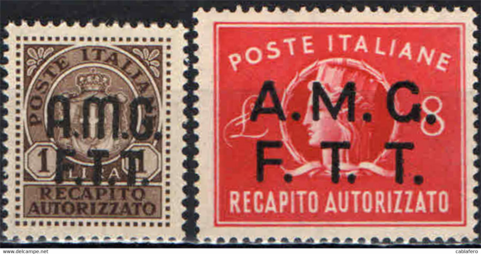 TRIESTE - AMGFTT - 1947 - 1 E 8 LIRE - MNH - Steuermarken