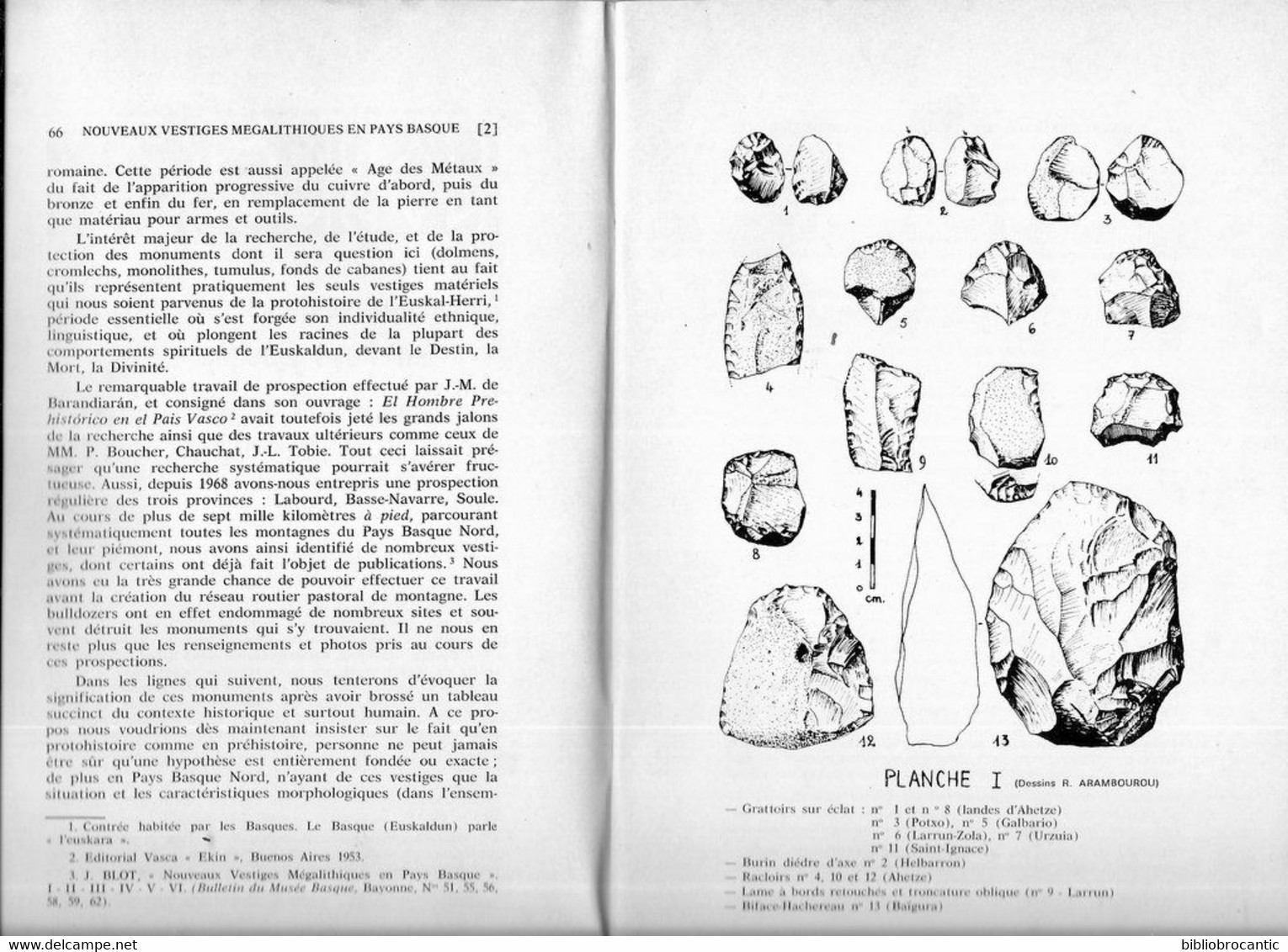 Bulletin Du MUSEE BASQUE N°64/2ème Tr.1974 < VESTIGES MEGALITHIQUES PAYS BASQUE/INTEGRATION TOPONYMIQUE...C.DANDALETCHE - Pays Basque