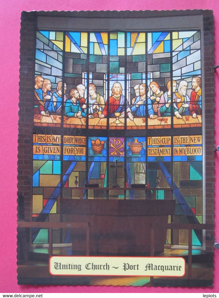 Visuel Pas Très Courant - Australie - Port Macquarie - Stained Glass Window - Uniting Church - Excellent état - R/verso - Port Macquarie