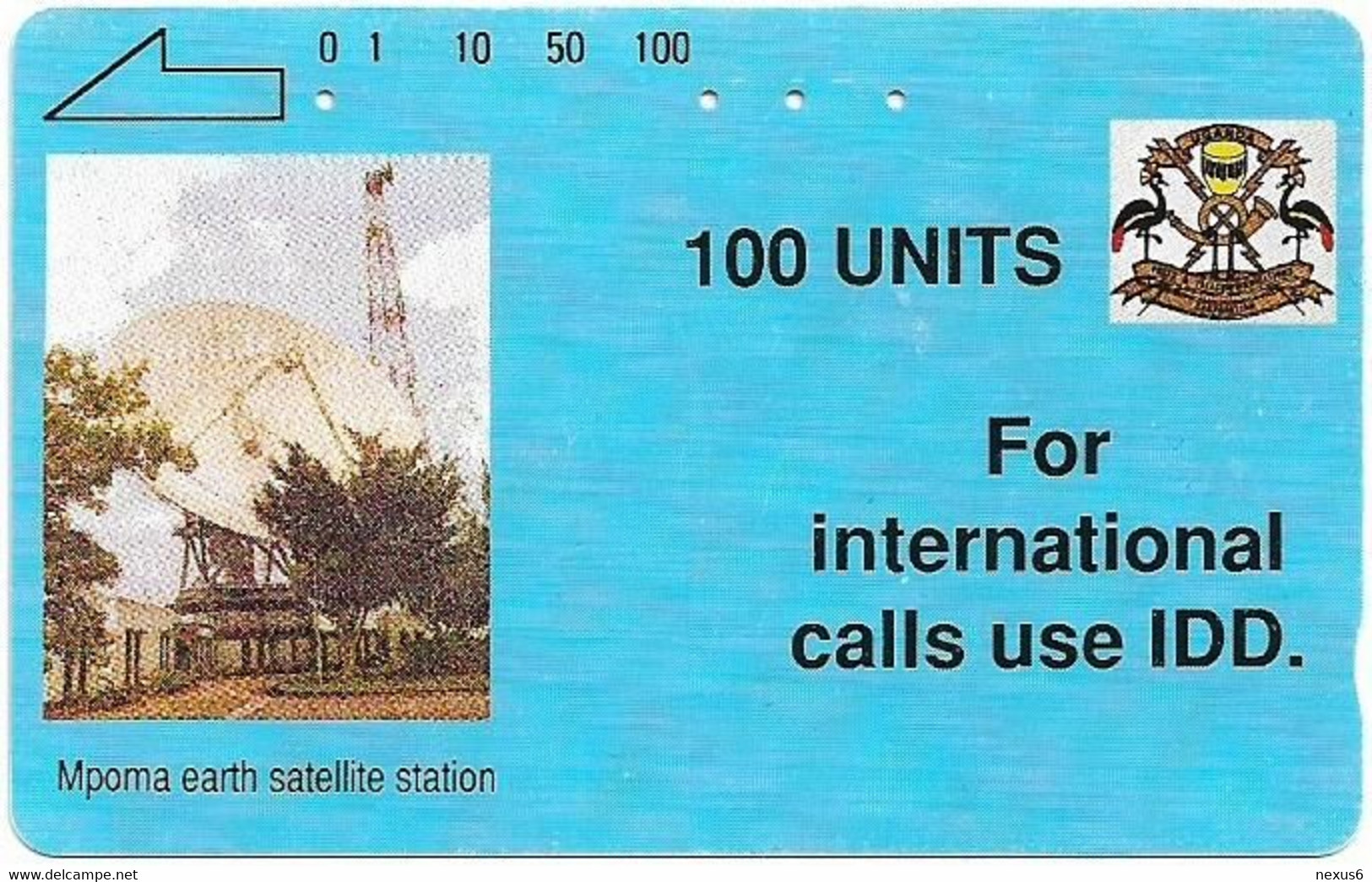 Uganda - UPTC (Tamura) - For International Calls Use IDD, 100U, 1992, Used - Oeganda