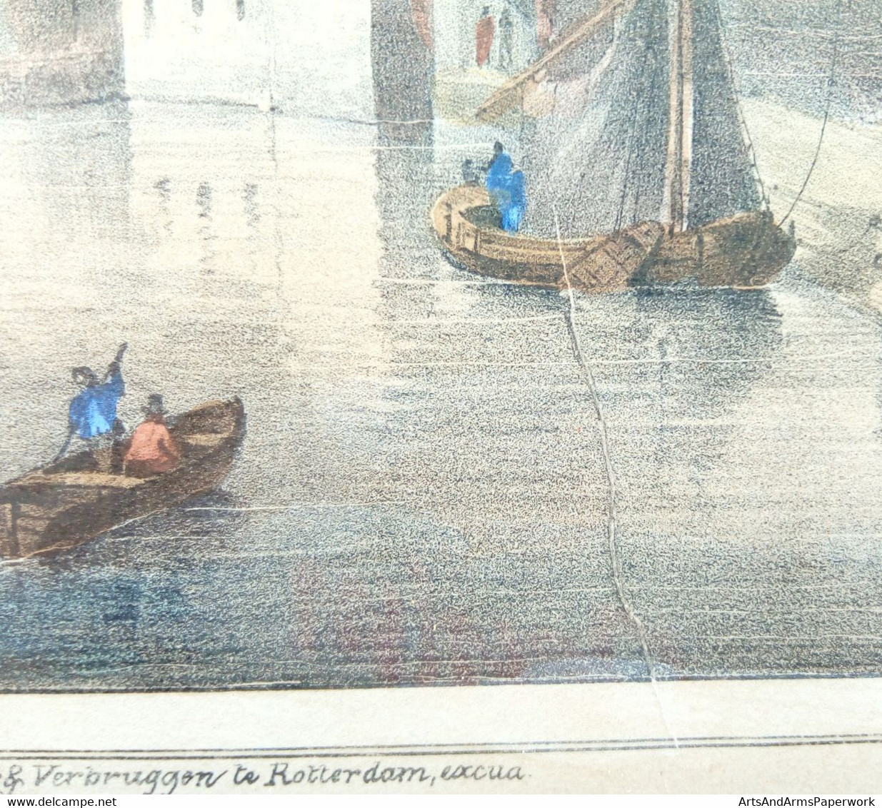 Paysage Urbain De Rotterdam (Pays Bas)/ Stadsgezicht Rotterdam/ City View Of Rotterdam (NL), 1858 - Kunst