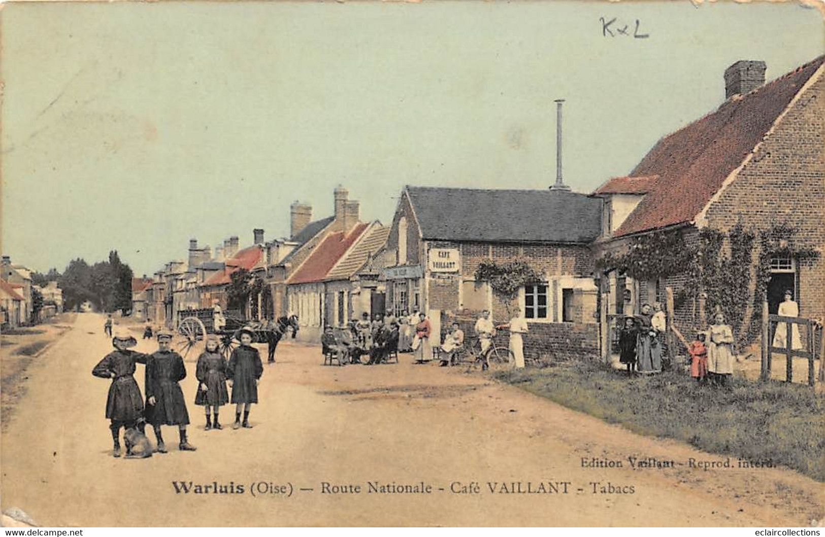 Warluis                 60           Route Nationale. Café Vaillant .Tabacs       (voir Scan) - Andere & Zonder Classificatie