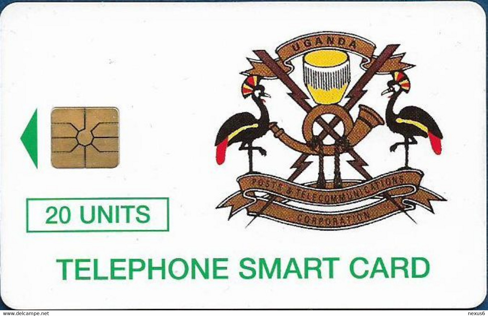 Uganda - UPTC - Telecom Logo 20, Gem1A Symmetr. Black, 30.000ex, 20U, Used - Uganda