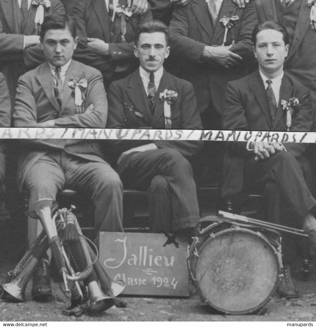 38 JALLIEU / CARTE PHOTO / CONSCRITS / CLASSE 1924 / JOURDAN PHOTO A BOURGOIN - Jallieu