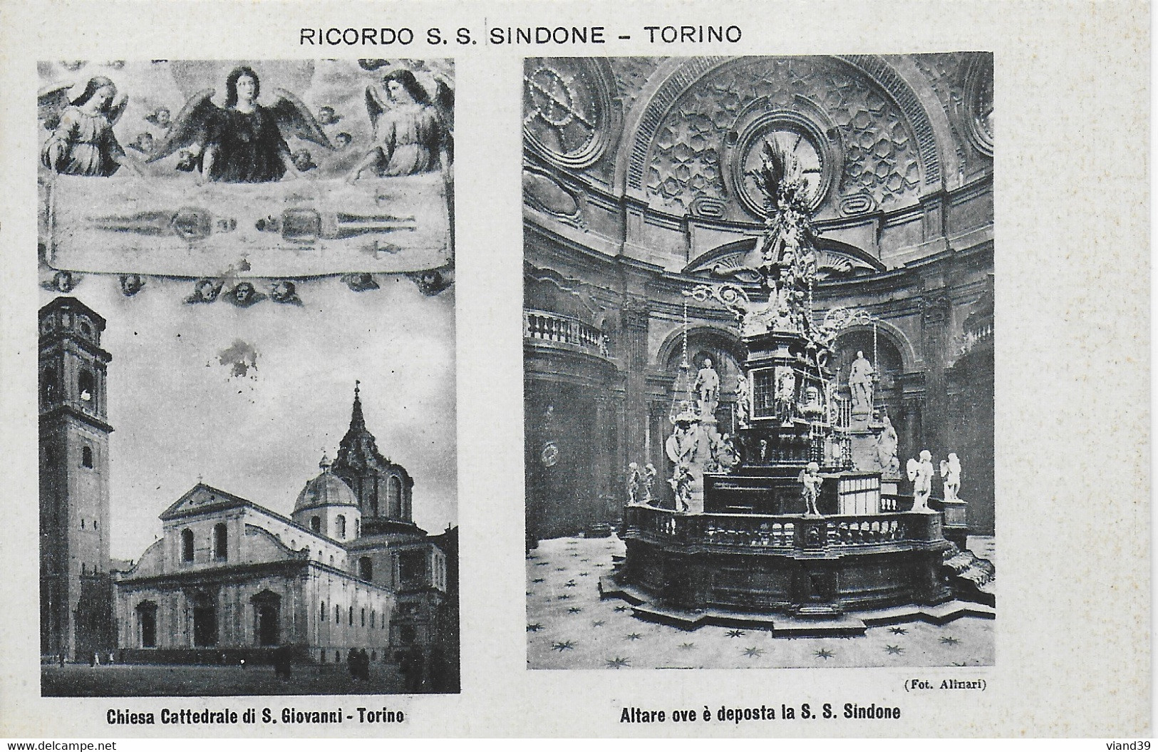 Turin - Ricordo S.S. Sindone : Chiesa Cattedrale Di S. Giovanni ; Altare Ove è Deposta De S.S. Sindone - Churches