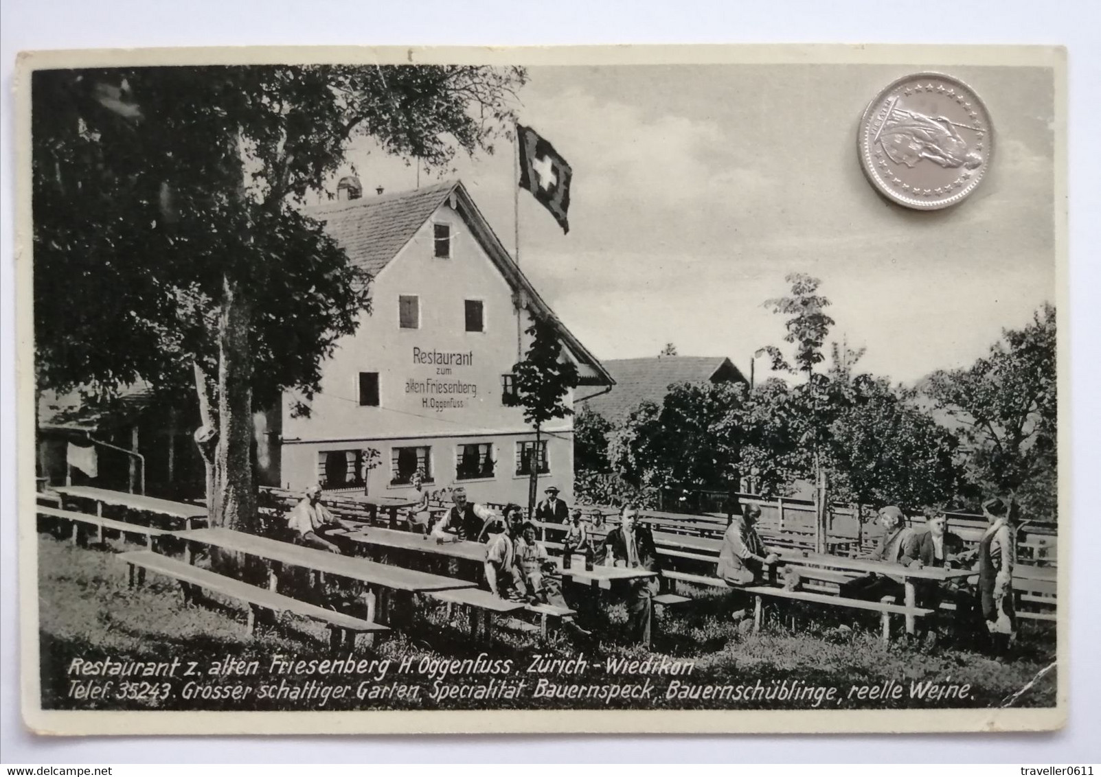 Zürich-Wiedikon, Restaurant Zum Alten Friesenber, 1930g - Wiedikon