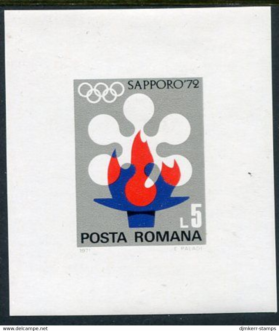 ROMANIA 1971 Winter Olympic Games Block MNH / **.  Michel Block 91 - Ongebruikt