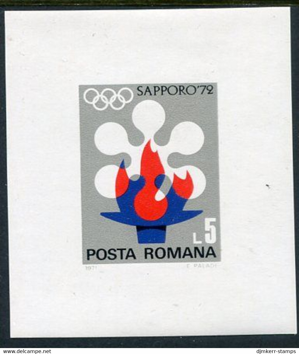 ROMANIA 1971 Winter Olympic Games Block MNH / **.  Michel Block 91 - Blokken & Velletjes