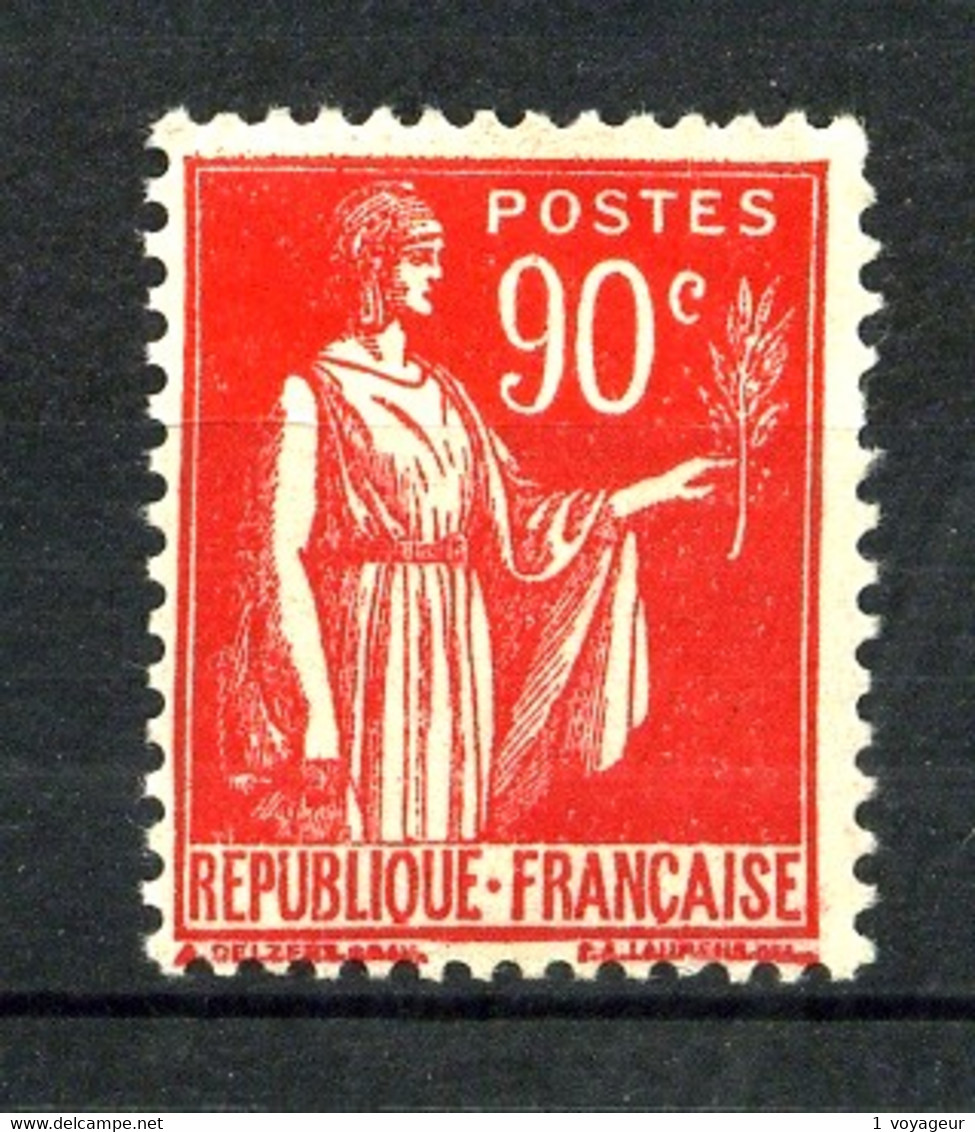 285 - 90c Rouge Carminé Type Paix - Neuf N** - Très Beau - 1932-39 Paz