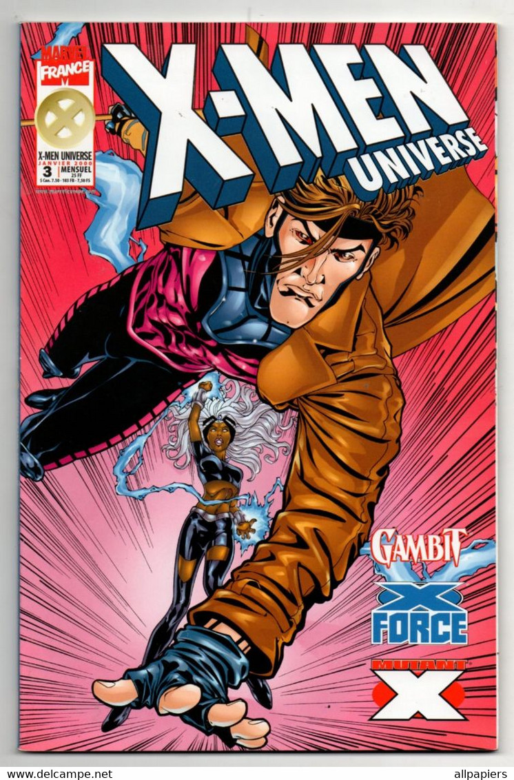 Comics X-MEN Universe N°3 Gambit - Mutant X - X-Force Au Fil De L'épée, Possession De 2000 - XMen