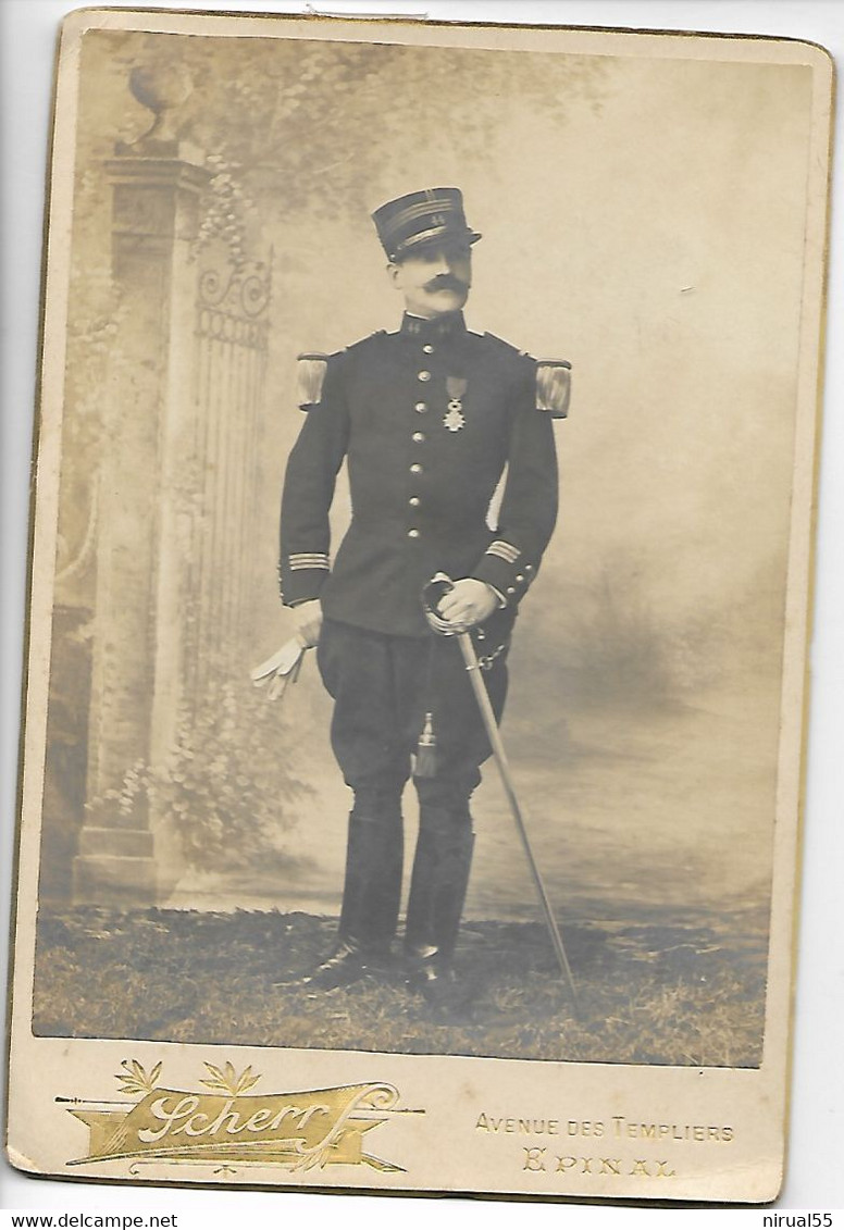 Militaria Photo 16x11 Cartonnée Capitaine Photog. CHERR à EPINAL Et BRUYERES ...G - Alte (vor 1900)