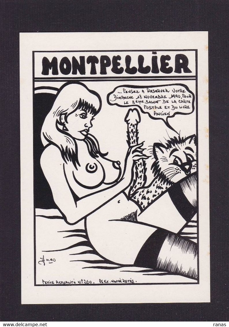 CPM Salon Cartes Postales Tirage Limité Numérotés Non Circulé Montpellier érotisme Nu Féminin - Collector Fairs & Bourses