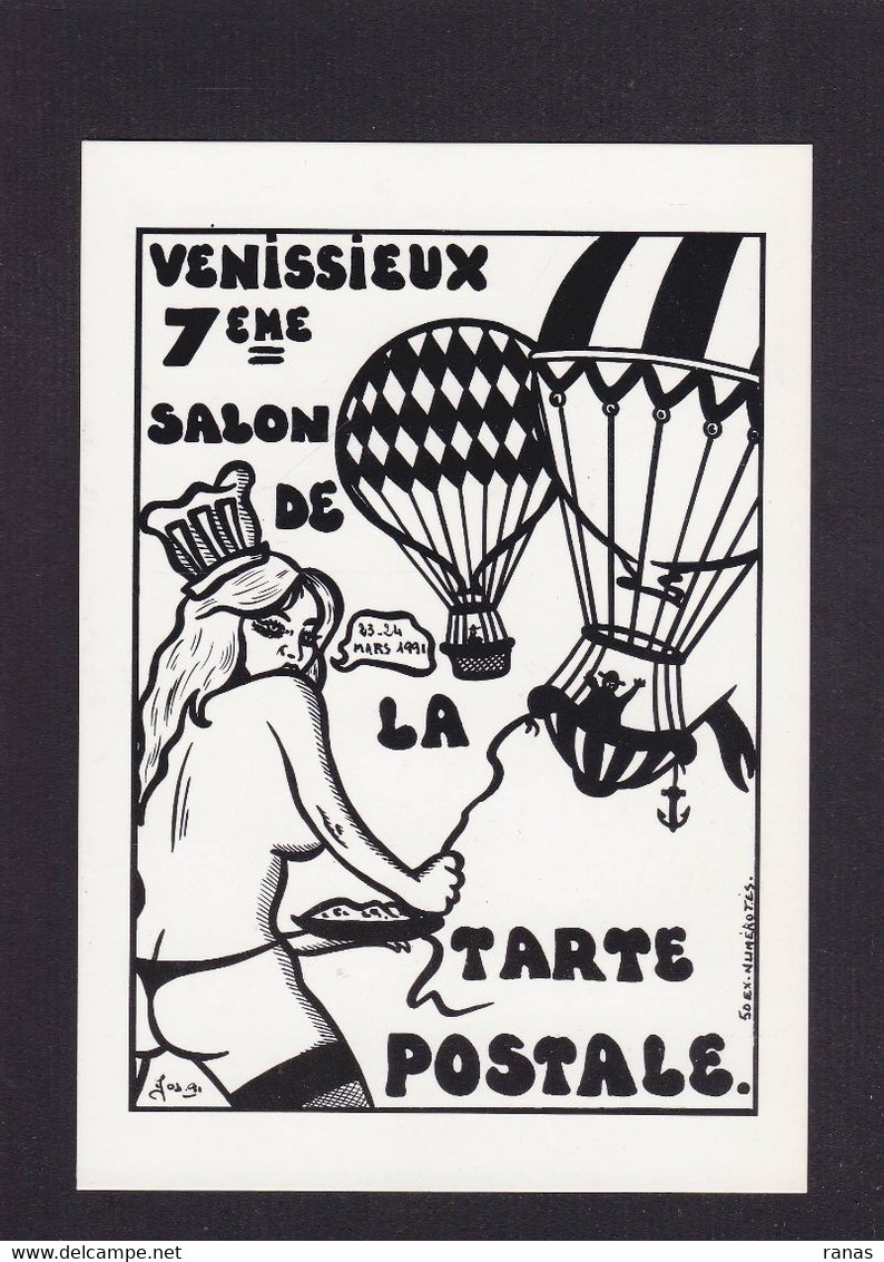 CPM Salon Cartes Postales Tirage Limité Numérotés Non Circulé érotisme Nu Féminin Vénissieux - Sammlerbörsen & Sammlerausstellungen