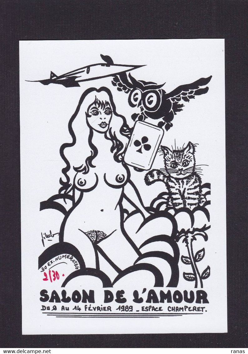 CPM Salon Cartes Postales Tirage Limité Numérotés Non Circulé érotisme Nu Féminin Paris - Sammlerbörsen & Sammlerausstellungen